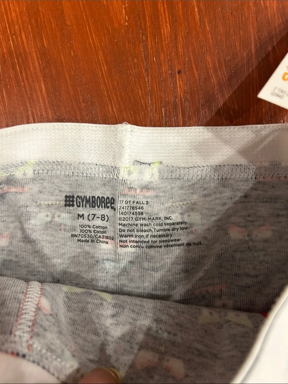 Gymboree Navy Briefs with Red Trim and Glow Monster Faces